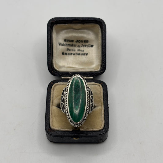 Silver Malachite Ring