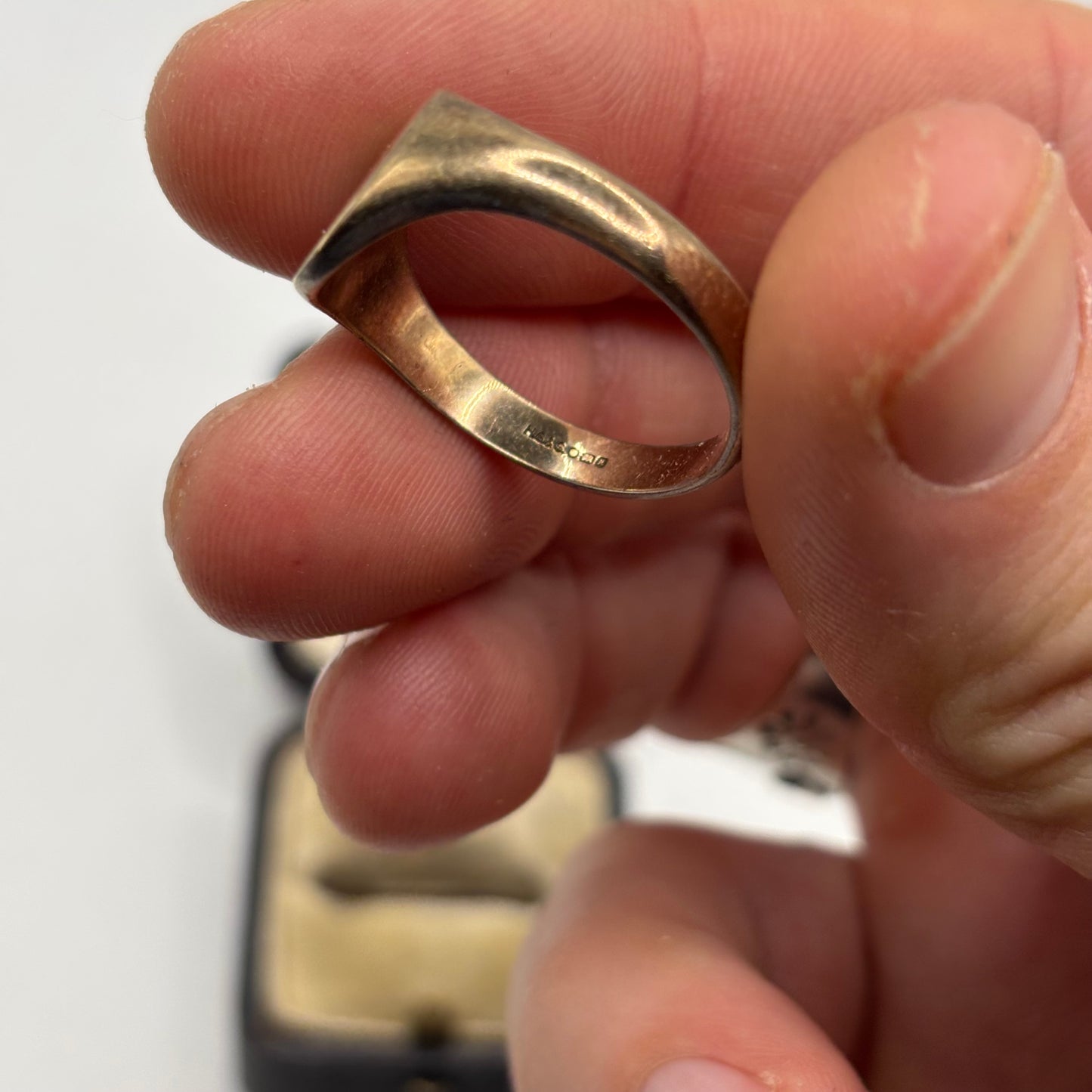 Silver Vintage Gold On Silver Ring (W)