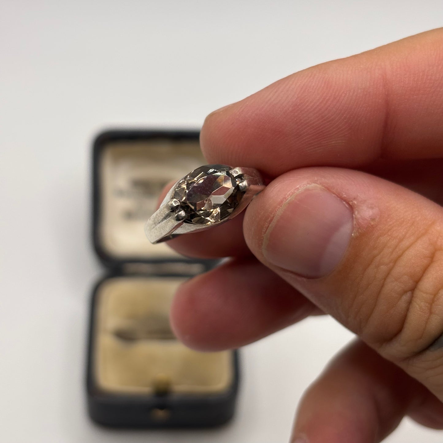 Silver Smokey Quartz Ring (Q)