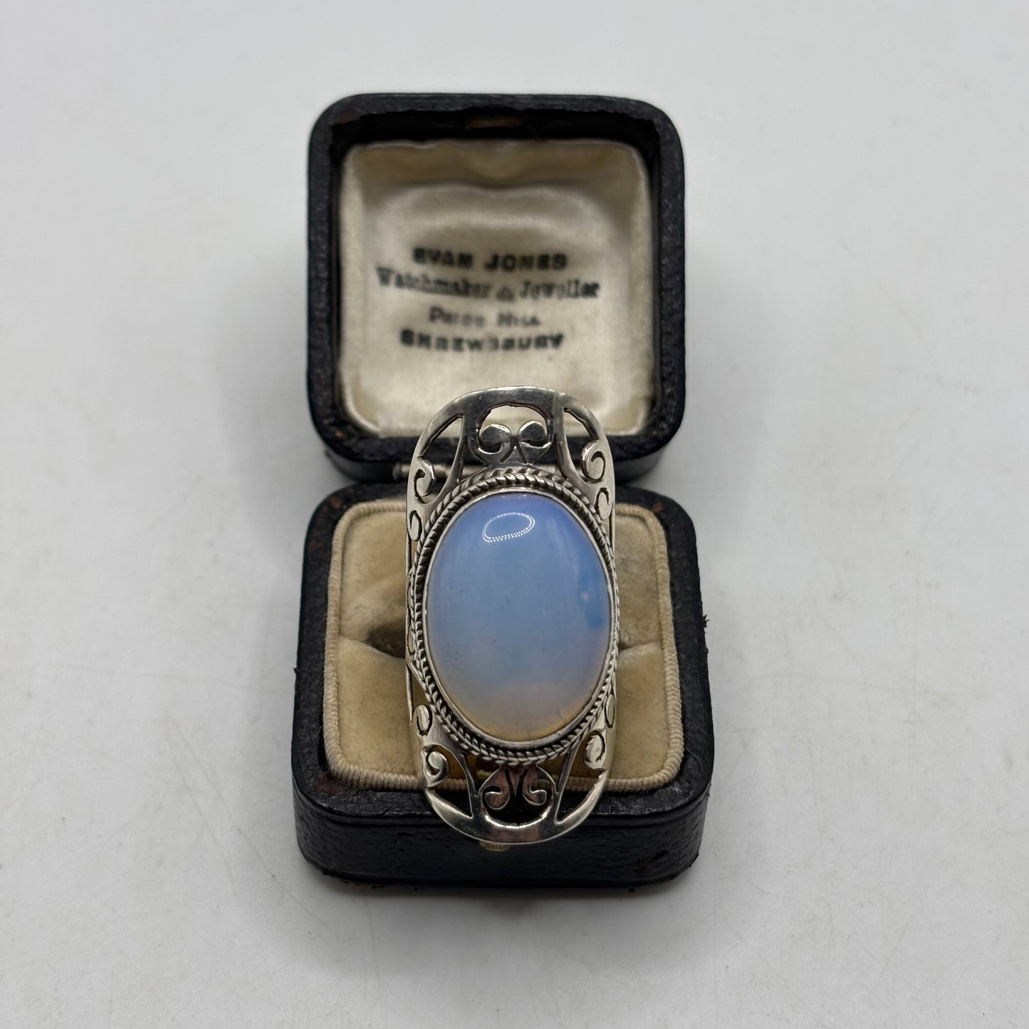 Silver Large Moonstone Ring (O)