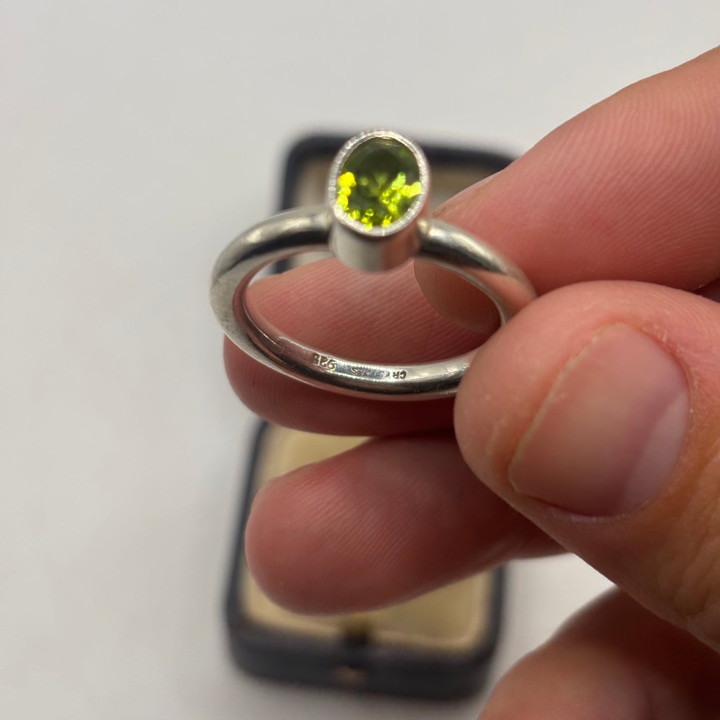 Silver Peridot Ring (T)
