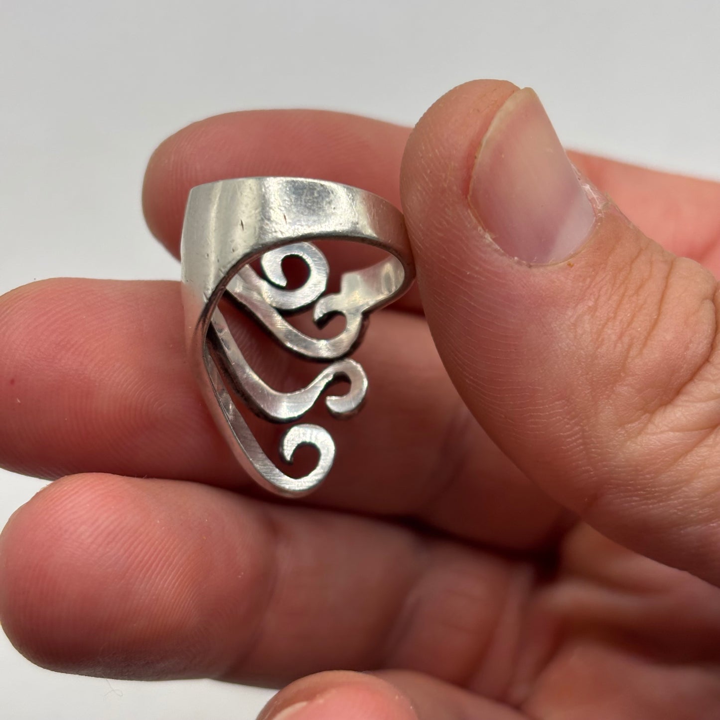 Silver Abstract Ring (K)