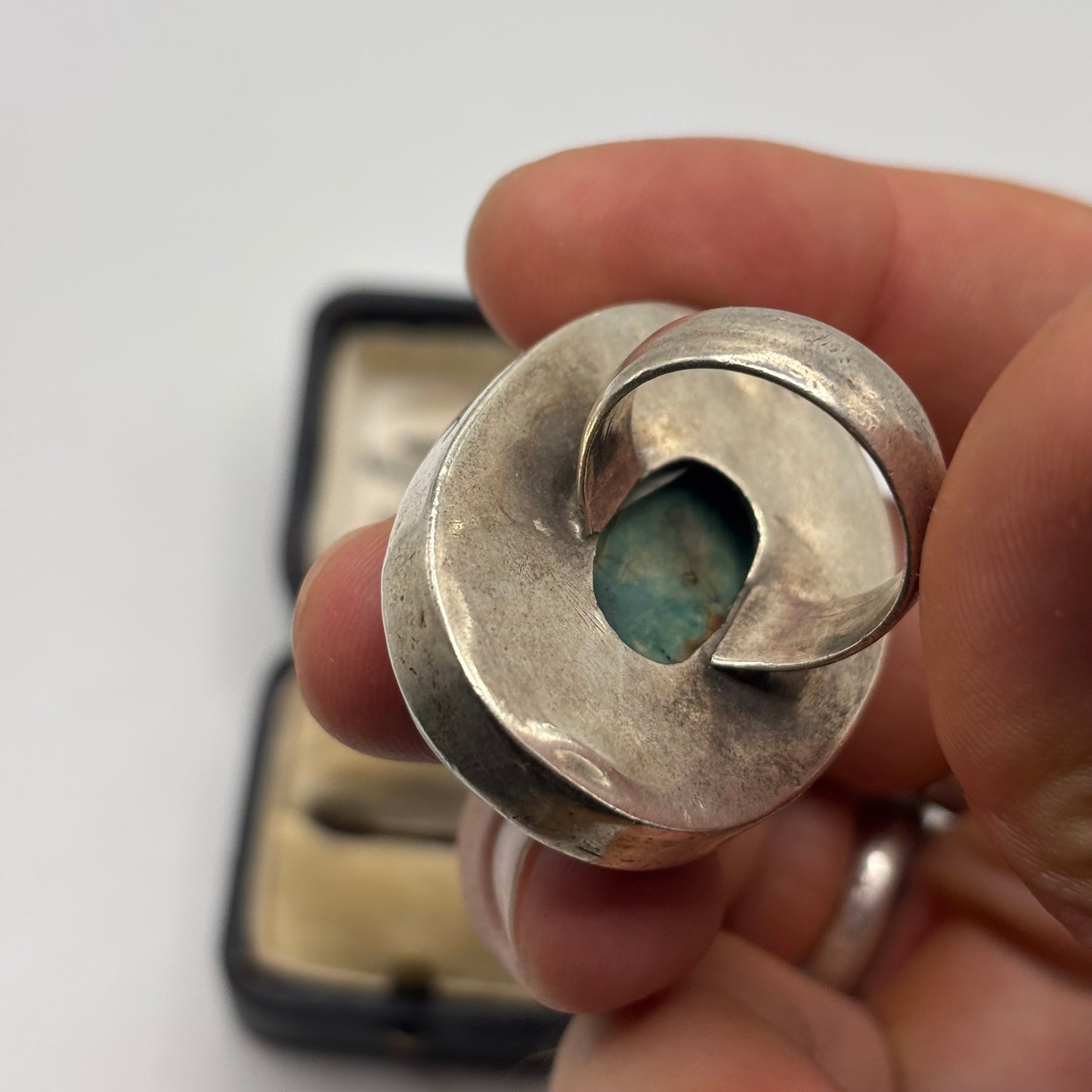 Silver Large Turquoise Statement Ring