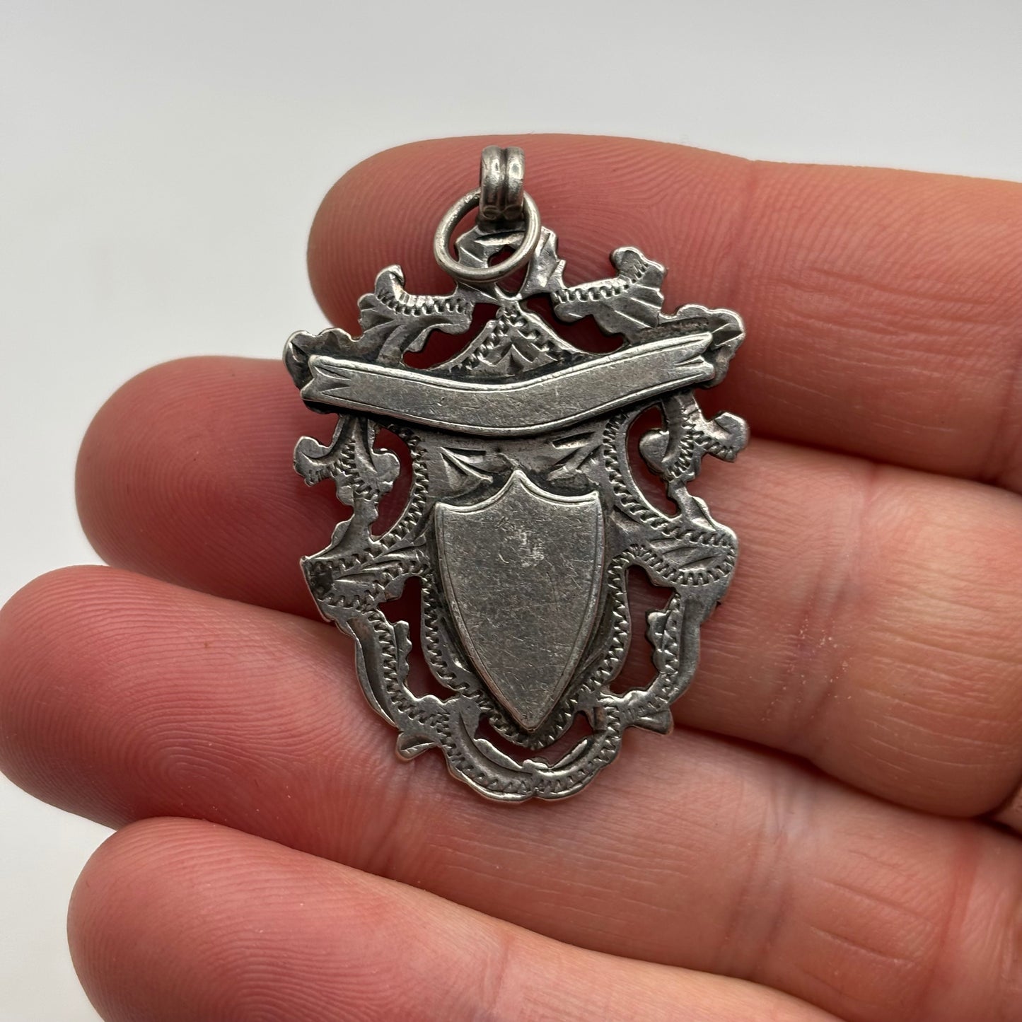 Silver Heavy Medal Pendant