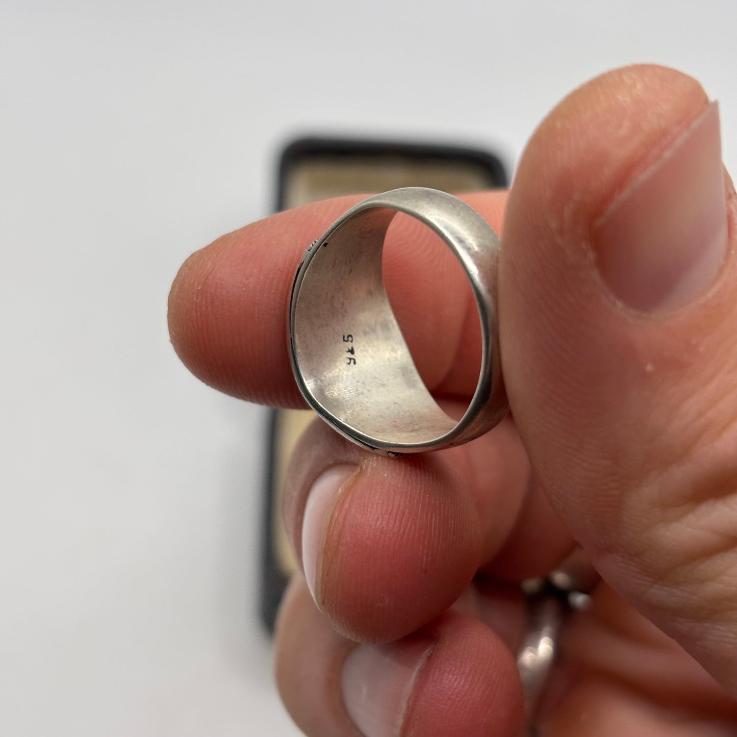 Silver Gold On Silver Swirl Ring