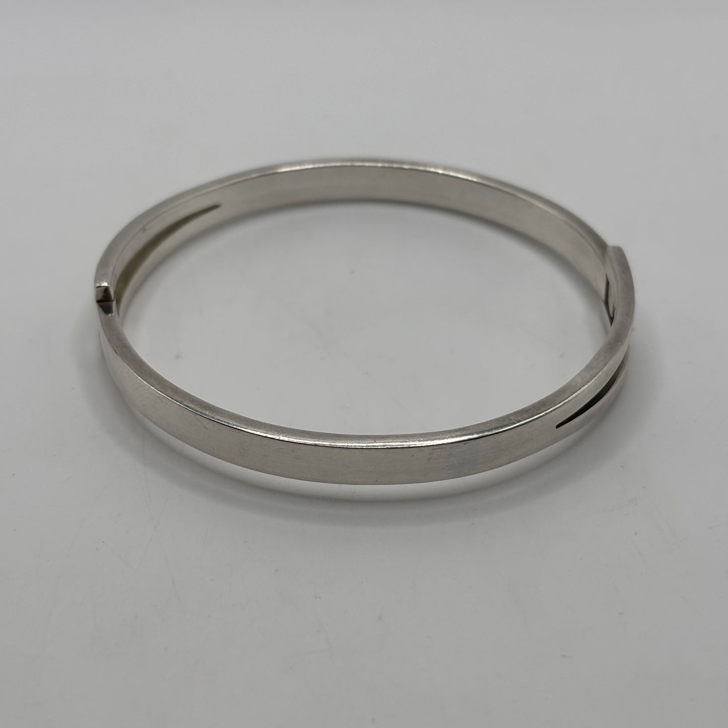 Silver Heavy Mexican Bangle