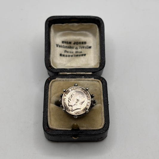 Silver Vintage 1916 Coin Ring