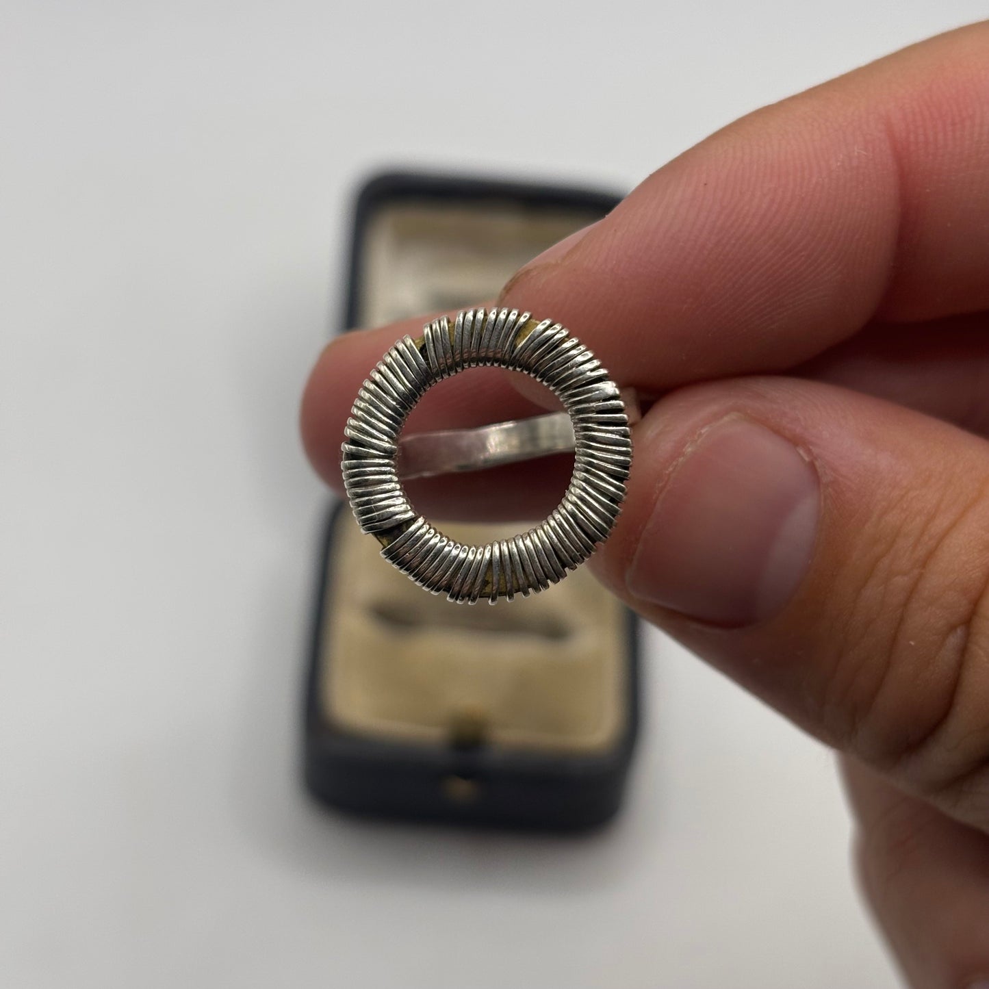 Silver Abstract Ring (O)