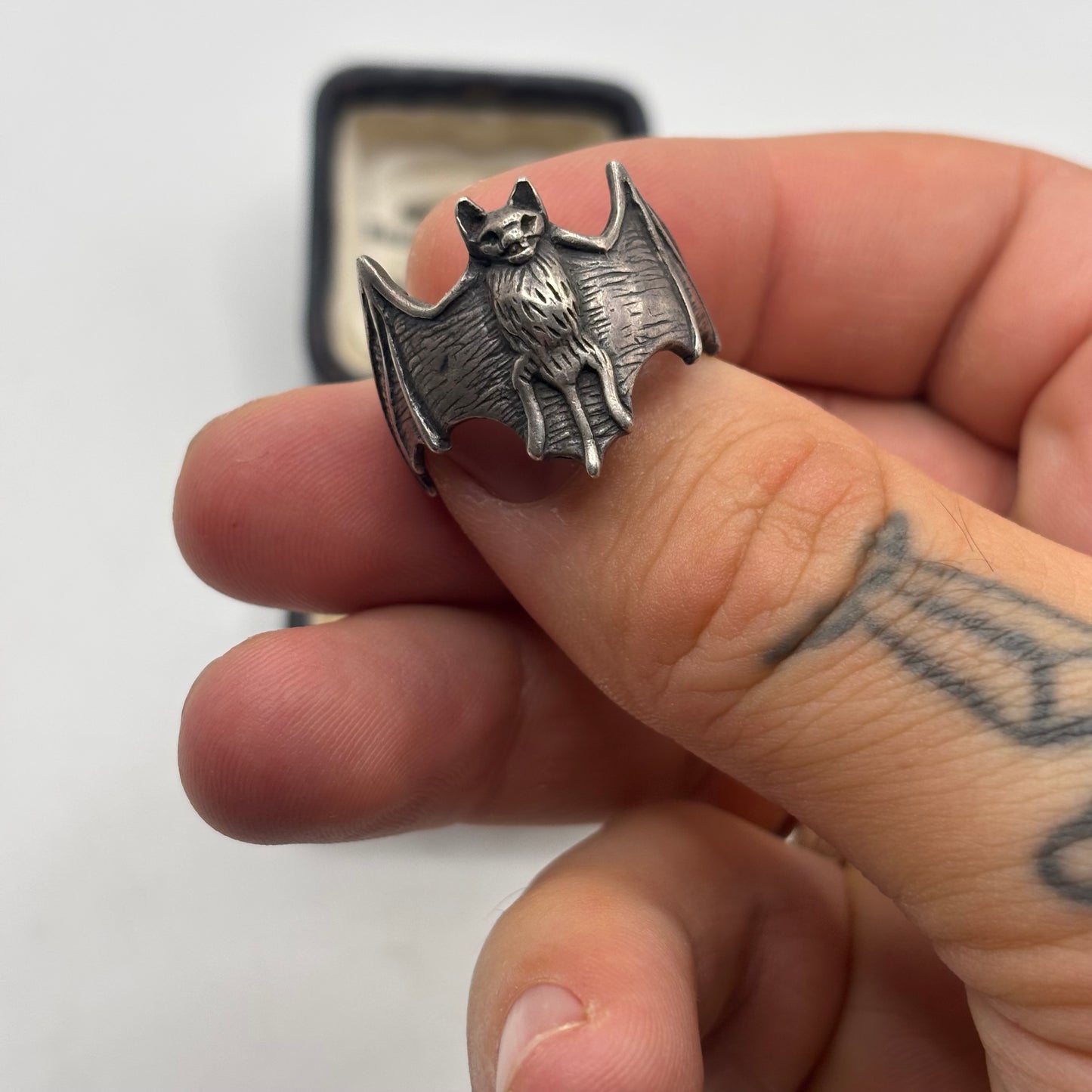 Silver Bat Ring