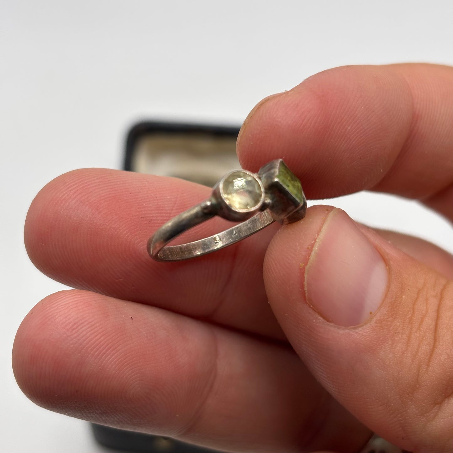 Silver Mixed Gem Ring (L)