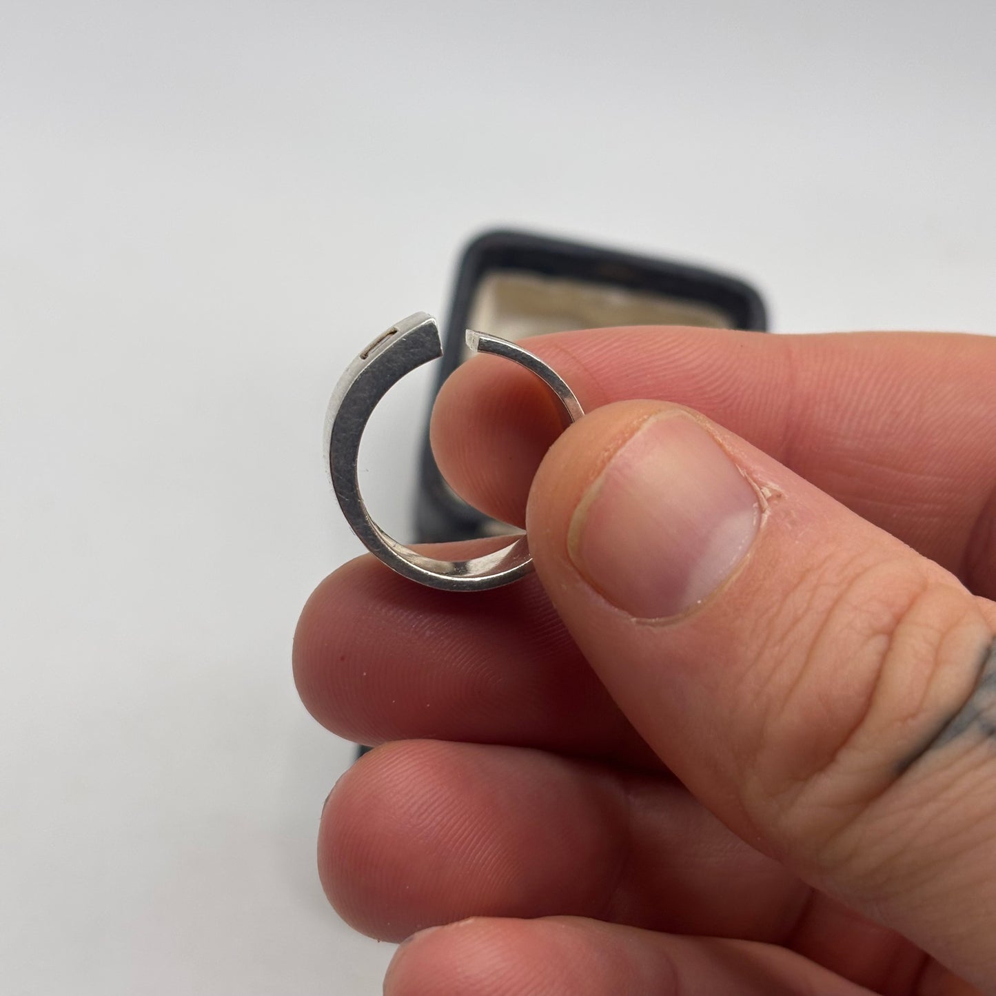 Silver Abstract Pink CZ Ring