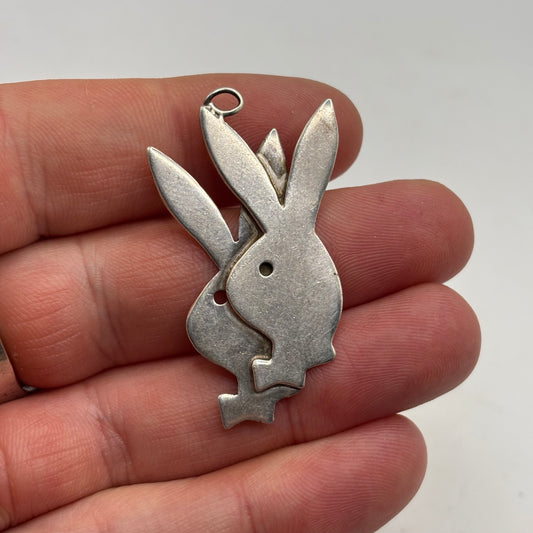Silver Vintage Playboy Pendant