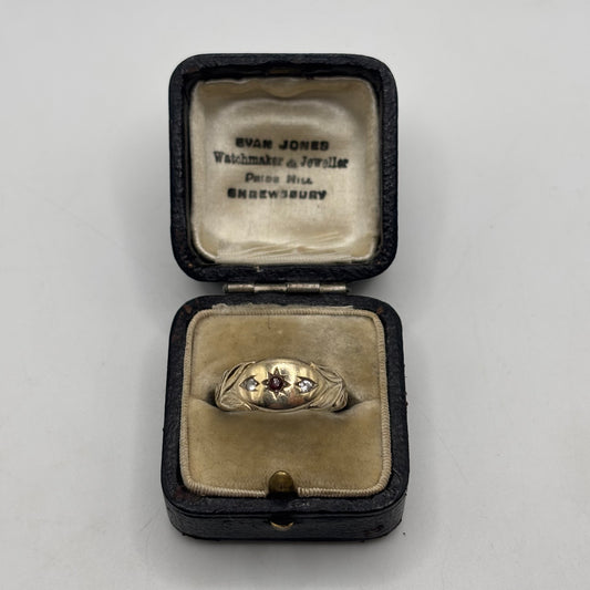 Silver Gold on Silver Vintage Ring