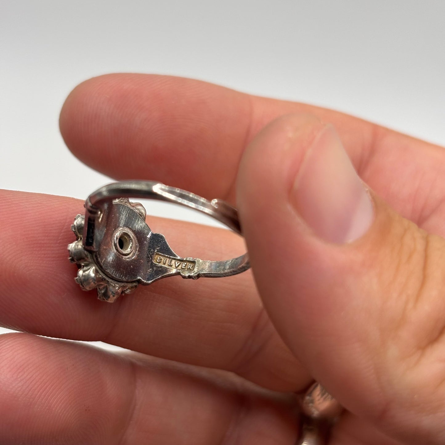 Silver Vintage Amethyst Ring (S)