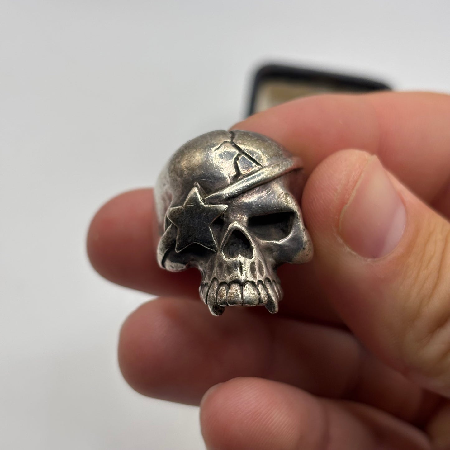 Silver Vintage The Great Frog Skull Ring (W)