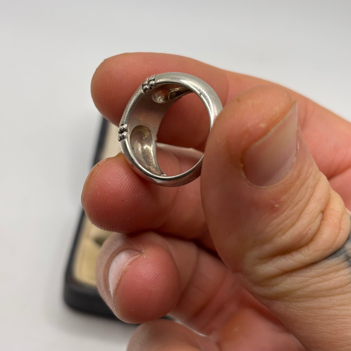 Silver Pearl Band Ring