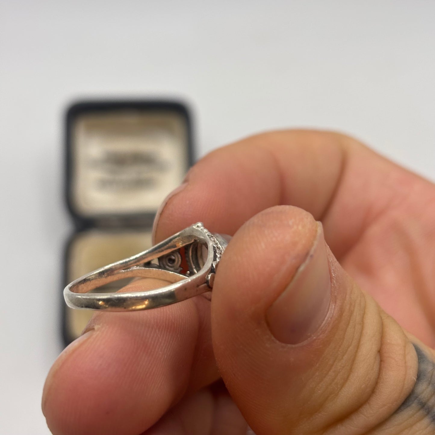 Silver Moonstone Ring