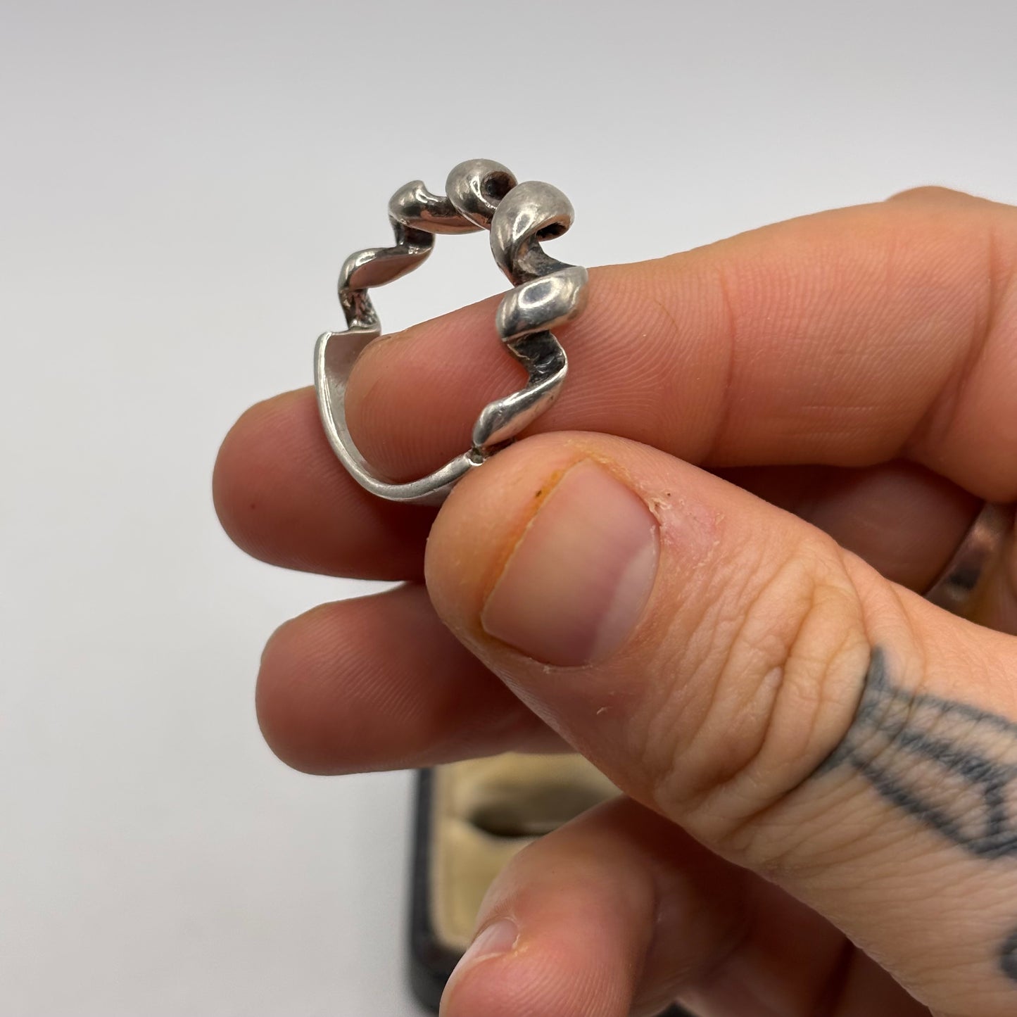 Silver Abstract Band Ring