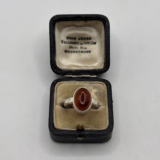 Silver Amber Ring (P)