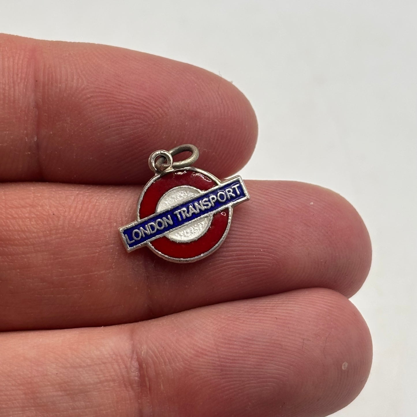 Silver Vintage Rare Enamel London Transport Charm