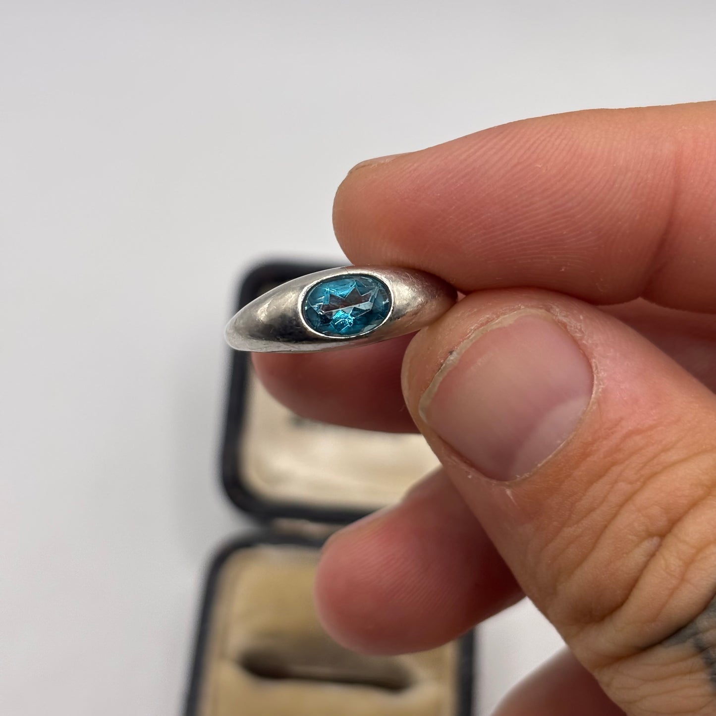 Silver Blue Topaz Ring