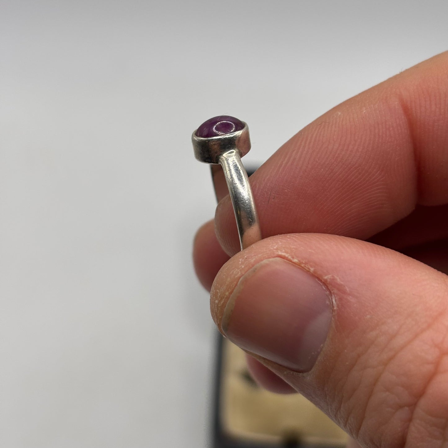 Silver Raw Ruby Ring