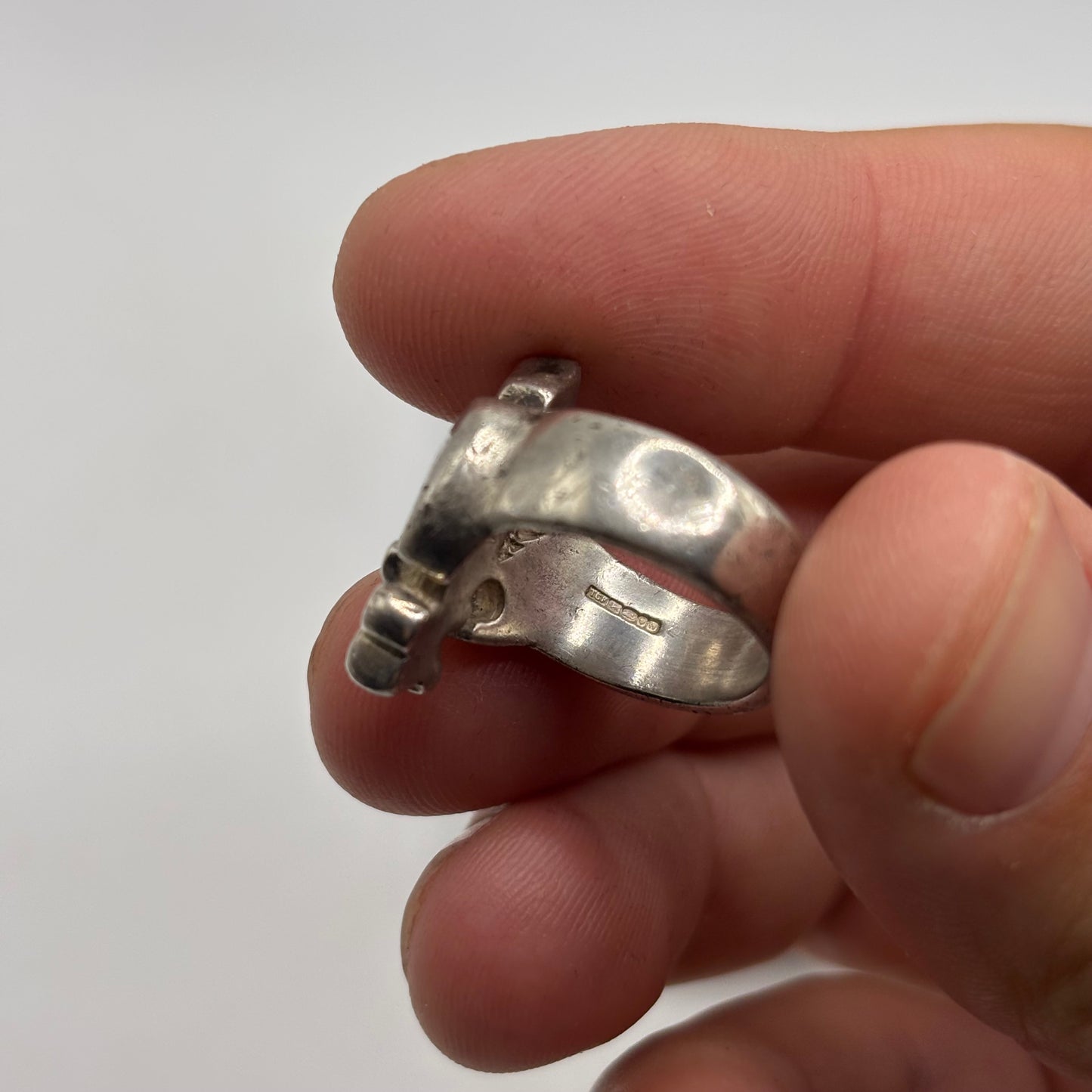Silver The Great Frog Fleur De Lis Ring (J)
