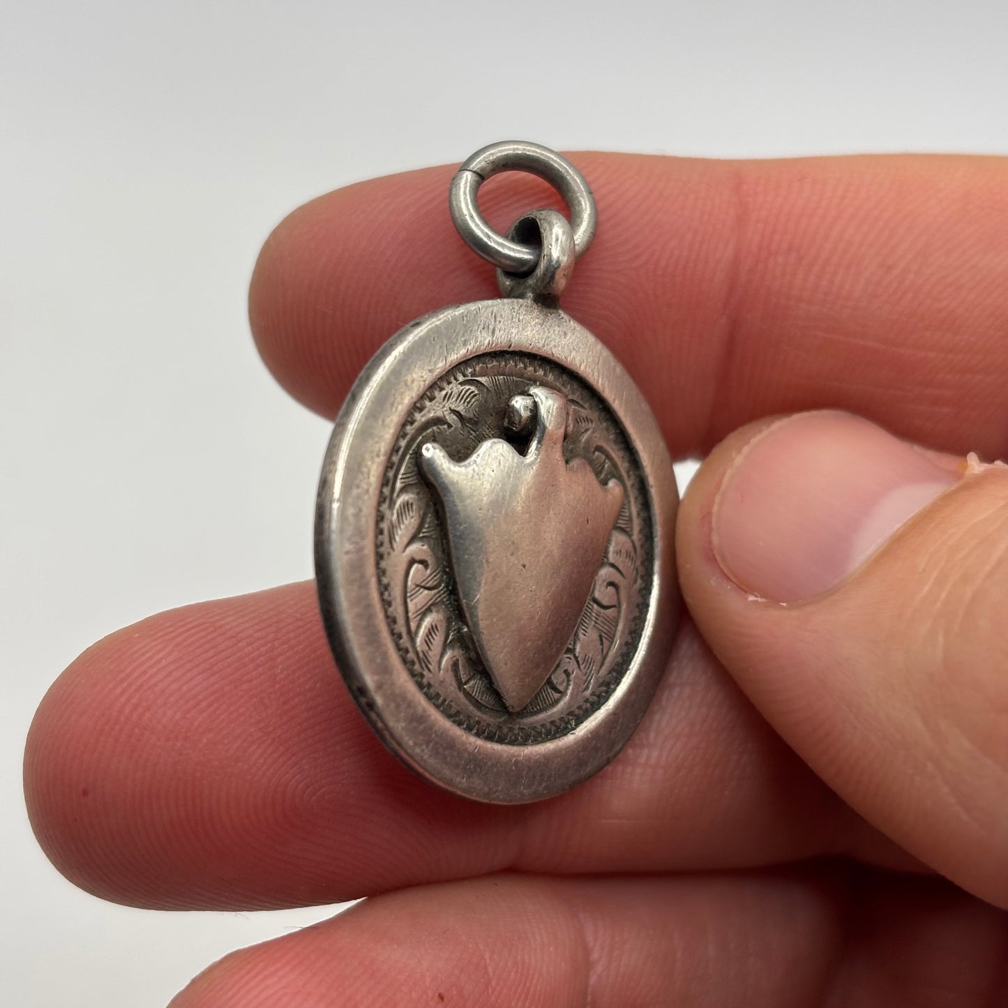 Silver Heavy Medal Pendant