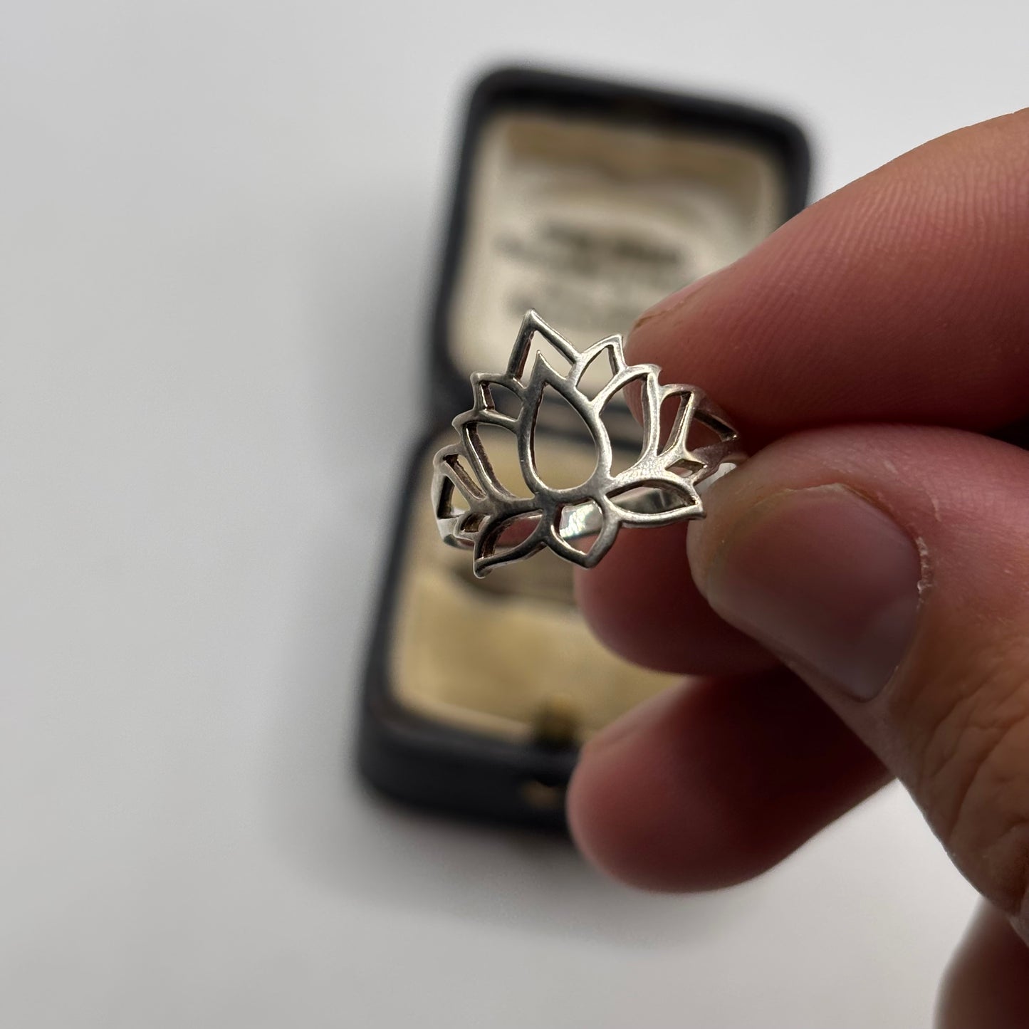 Silver Lotus Flower Ring (N)