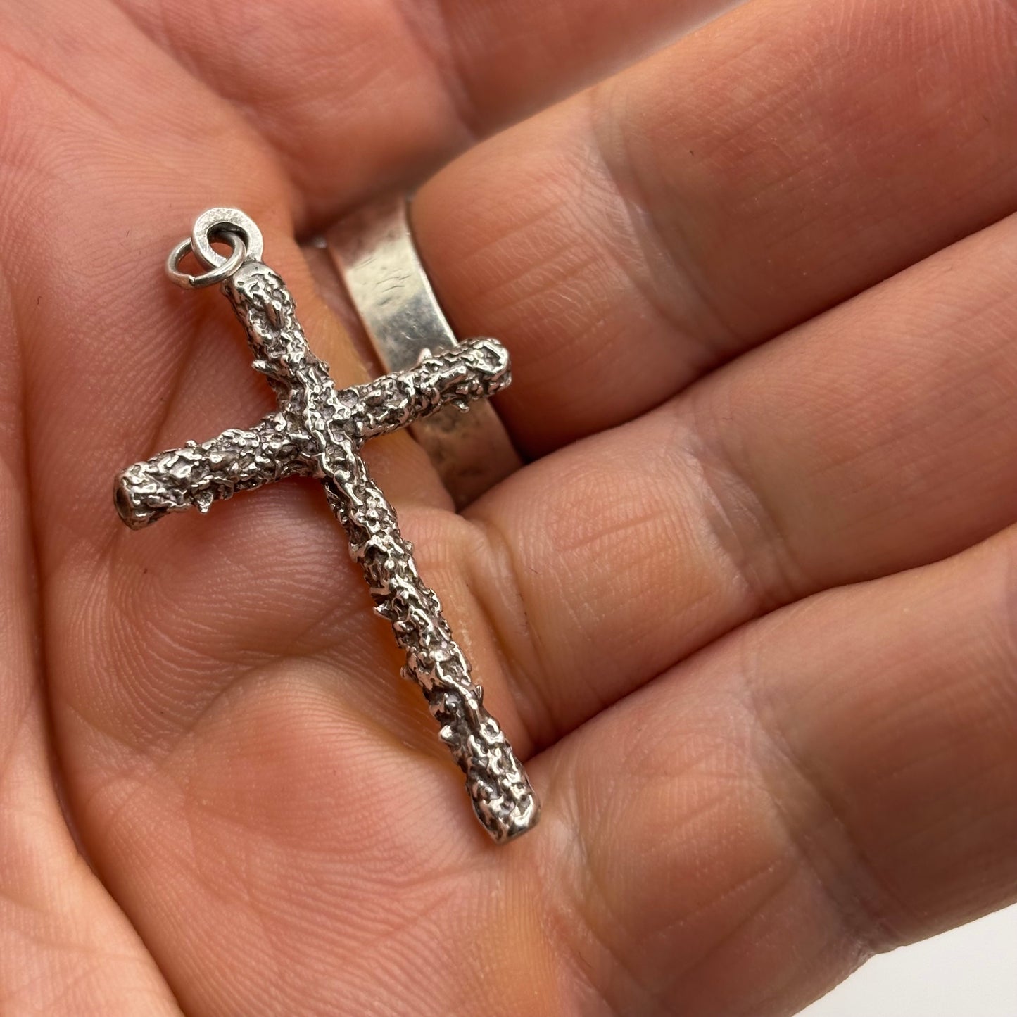Silver Unusual Cross Pendant