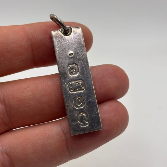 Silver Large Ingot Pendant