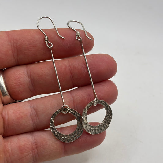 Silver Long Unusual Earrings