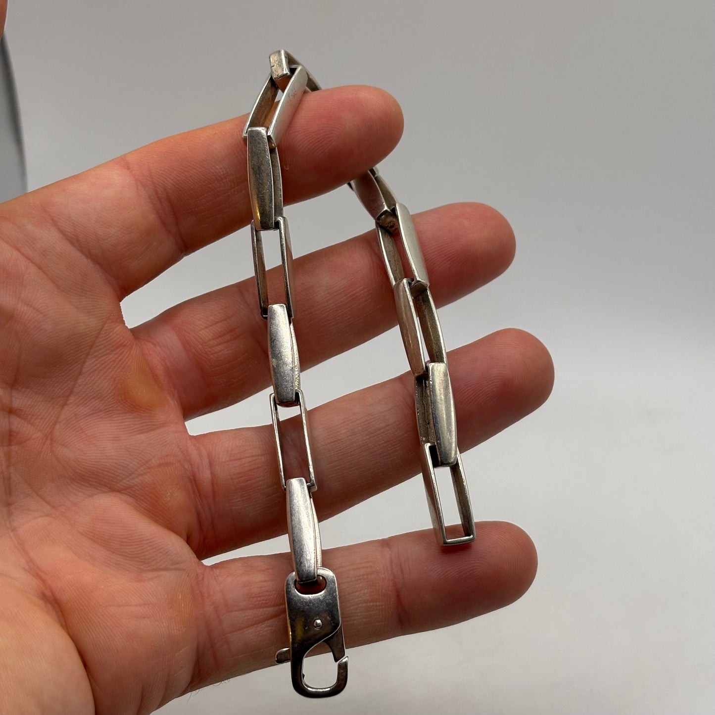 Silver 9” Box Link Bracelet