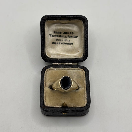 Silver Gold On Silver Signet Ring (O)