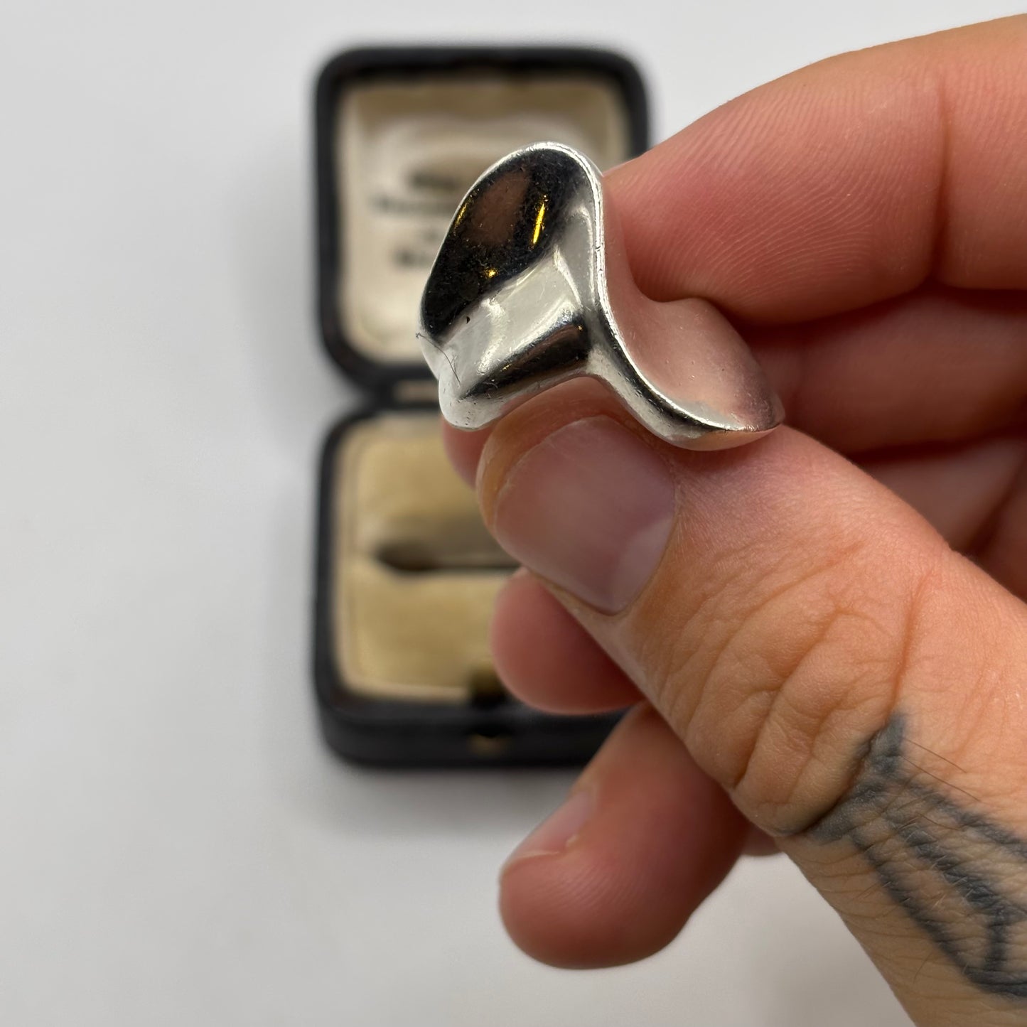 Silver Chunky Abstract Ring