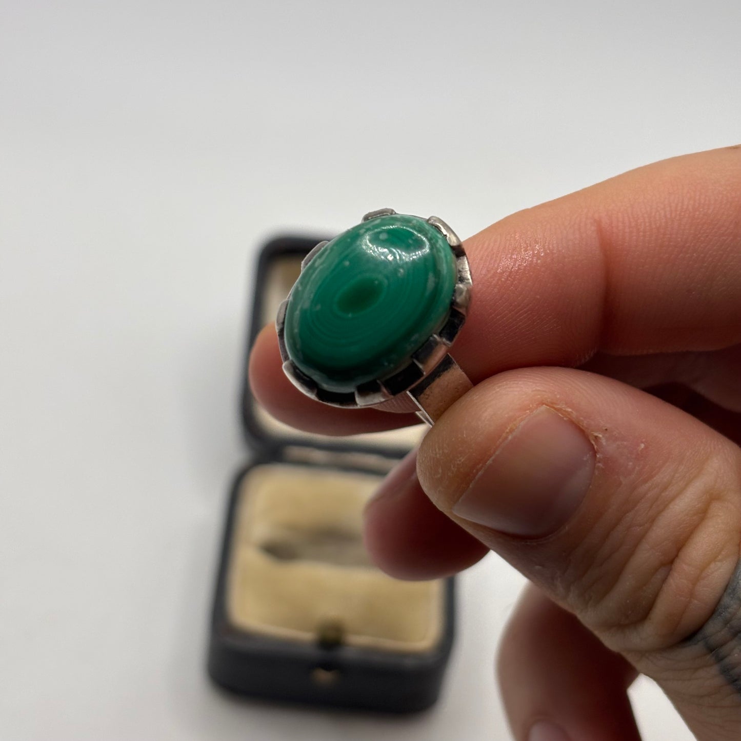 Silver Malachite Ring