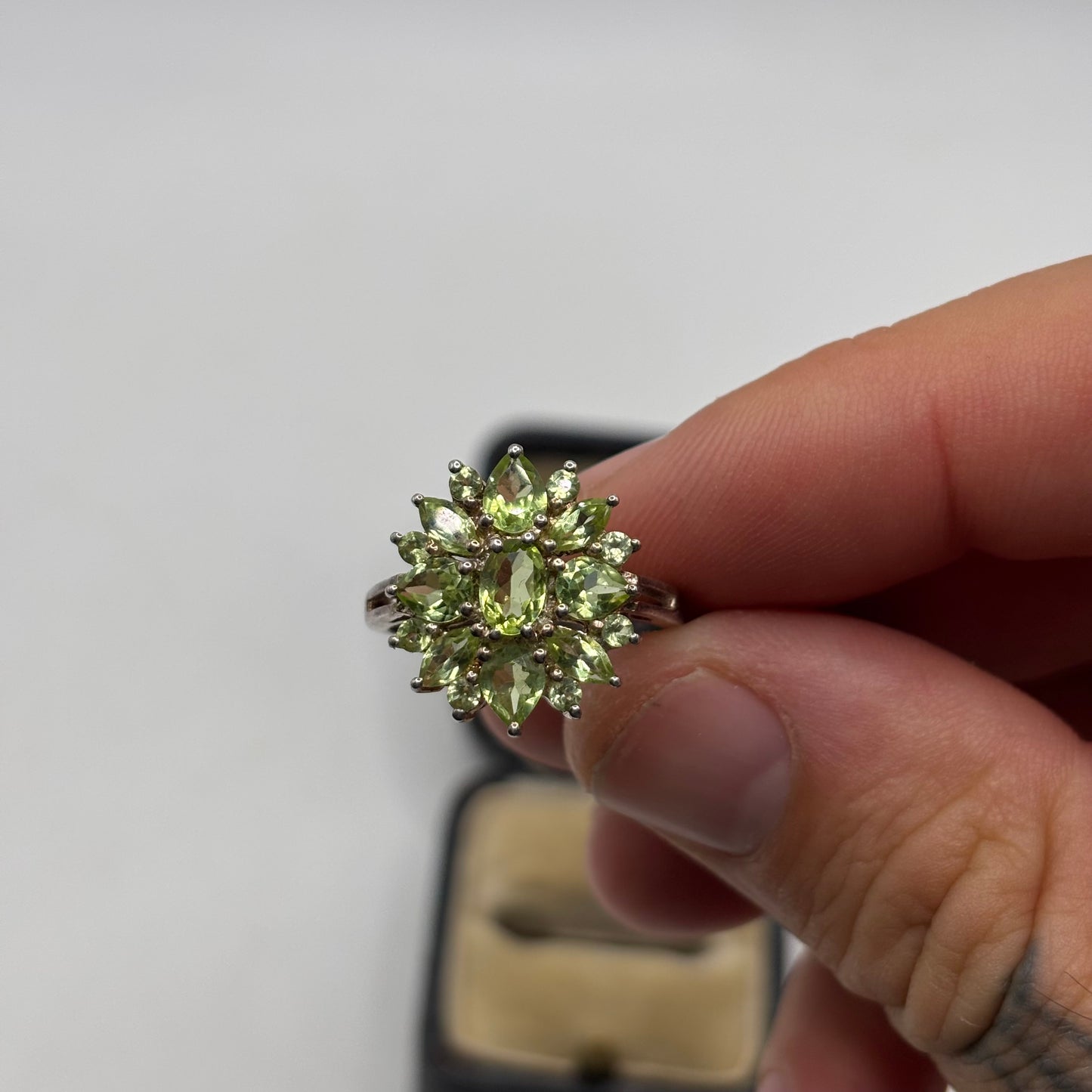 Silver Peridot Ring