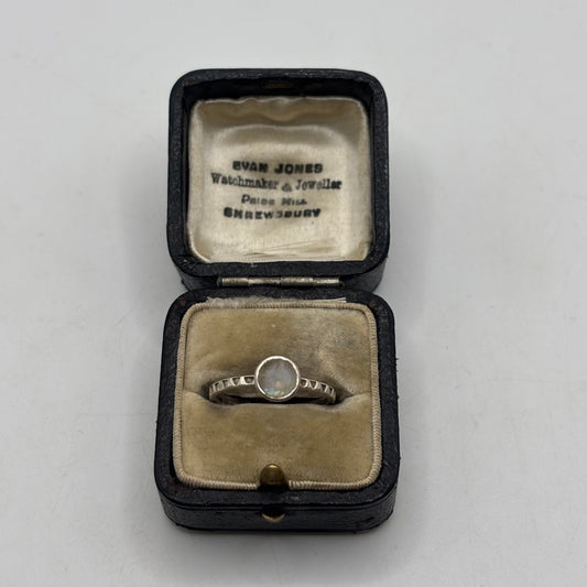 Silver Moonstone Ring