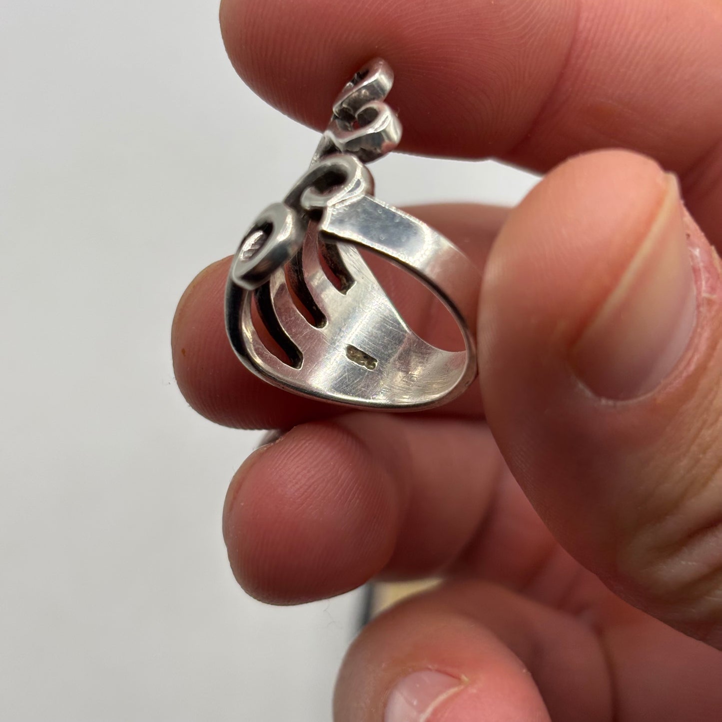 Silver Abstract Ring (K)