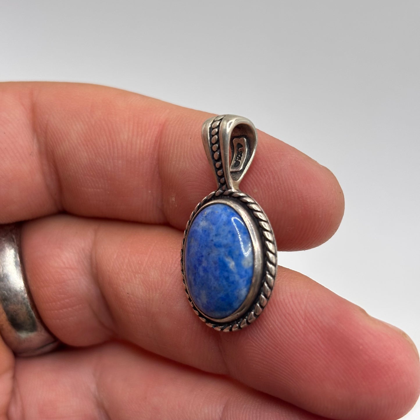 Silver Carolyn Pollack Sodalite Pendant (30mm)