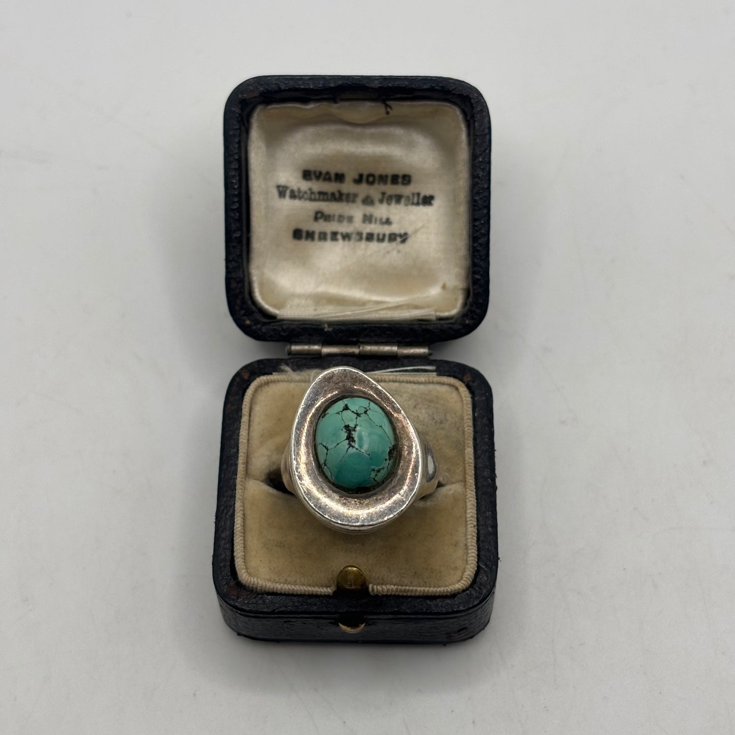 Silver Heavy Turquoise Ring (P)