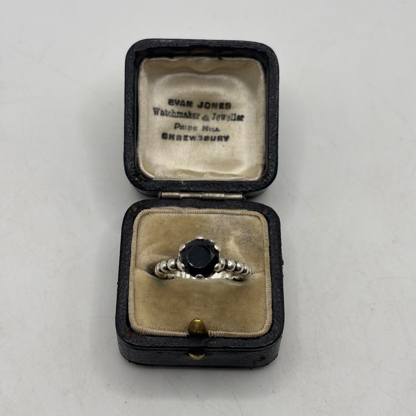 Silver Pandora Onyx Bubble Ring (N)