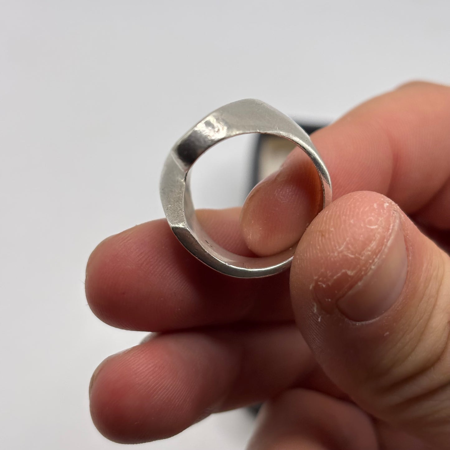 Silver Heavy Abstract Ring