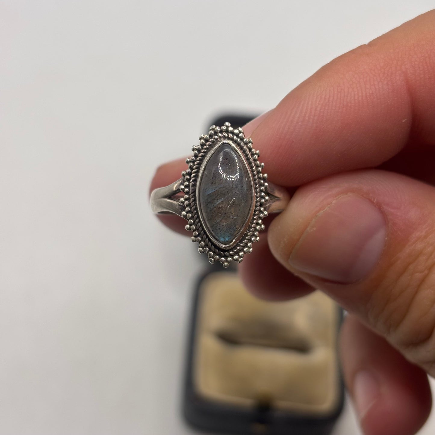 Silver Labradorite Ring (O)