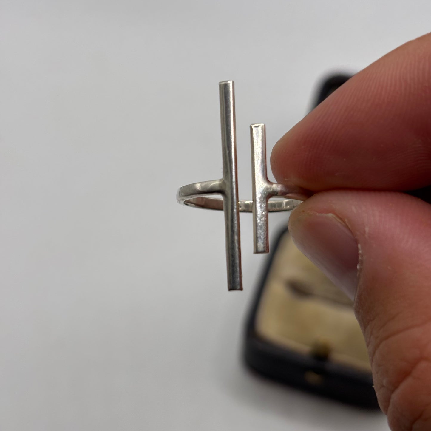 Silver Abstract Ring (O)