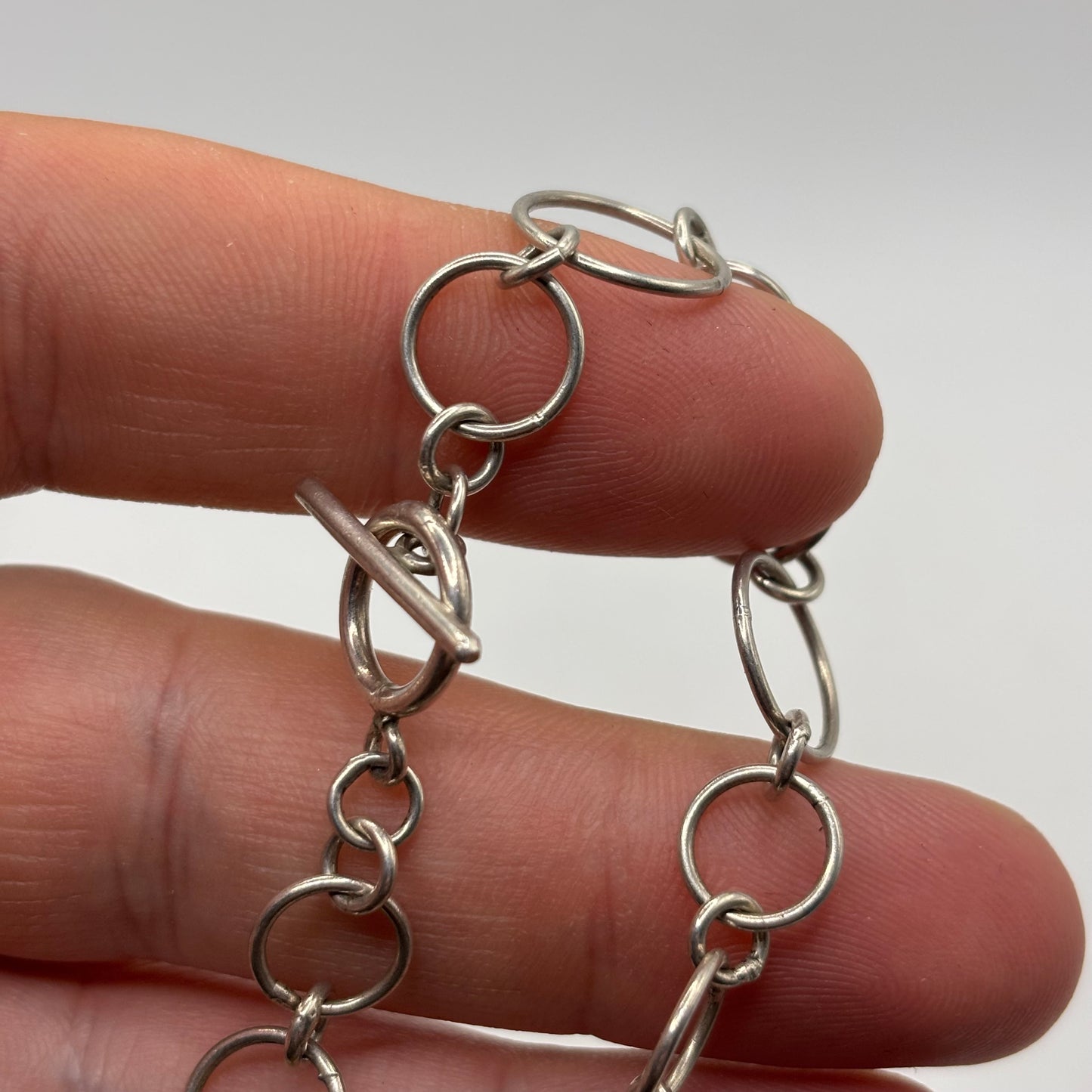 Silver 7” Moon & Star Bracelet