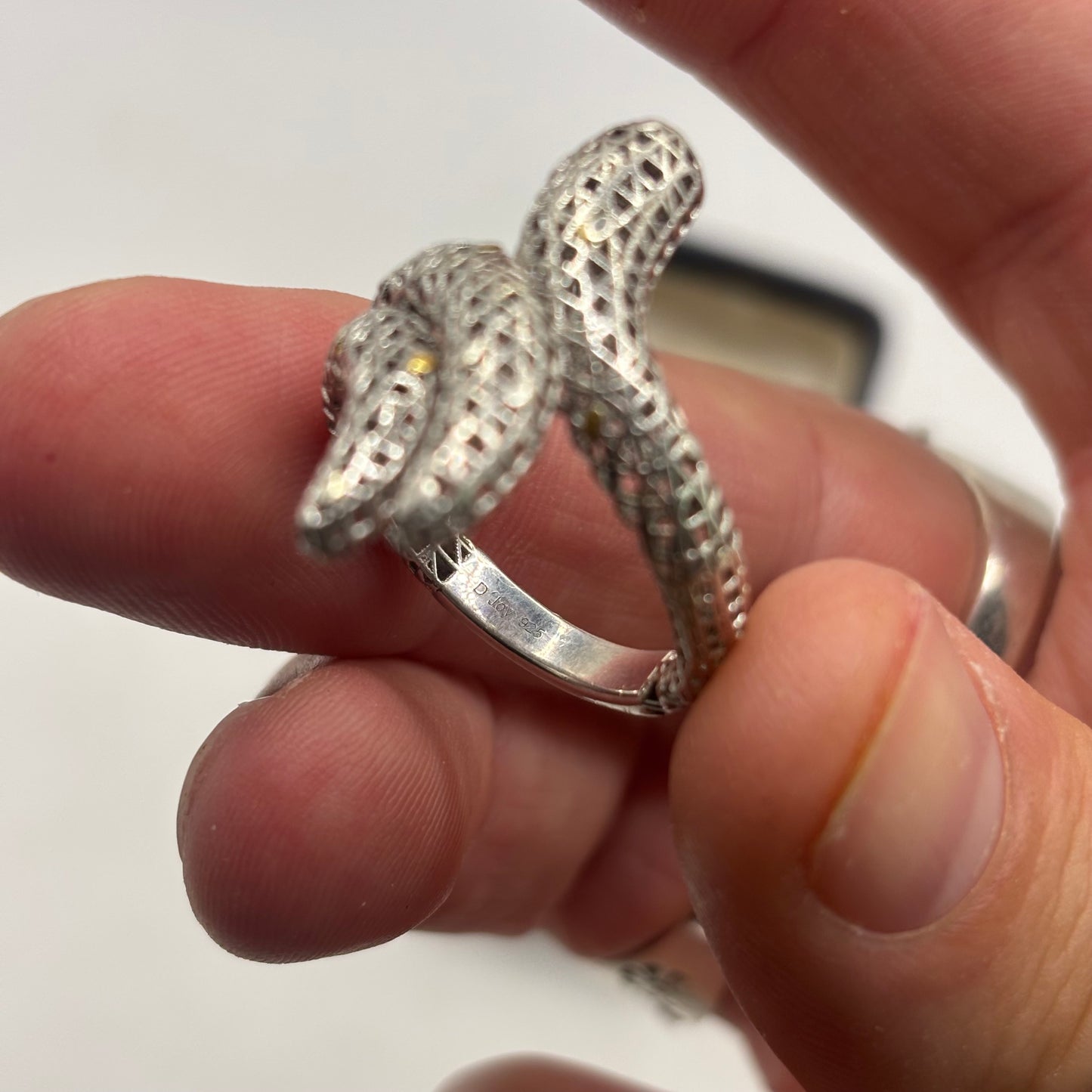 Silver Unusual Snake Ring (R)