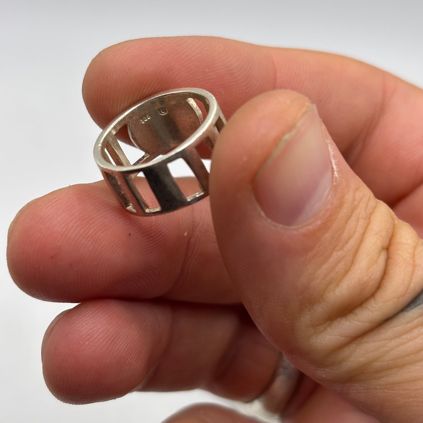 Silver Abstract Band Ring
