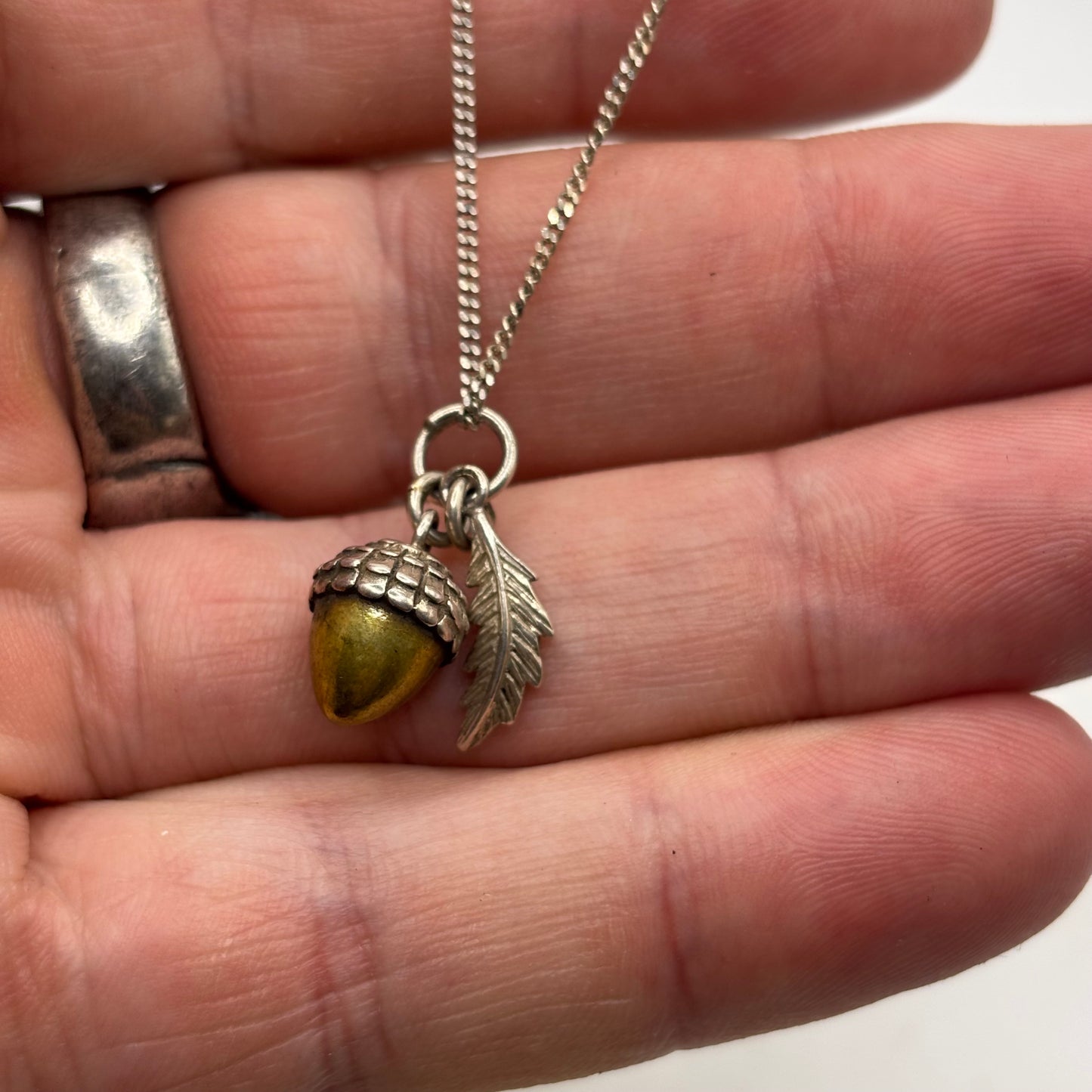 Silver 16” Acorn Necklace