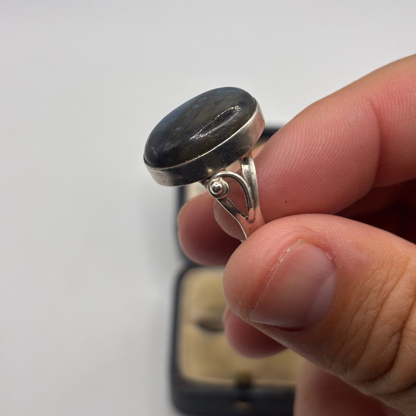 Silver Labradorite Ring (O)